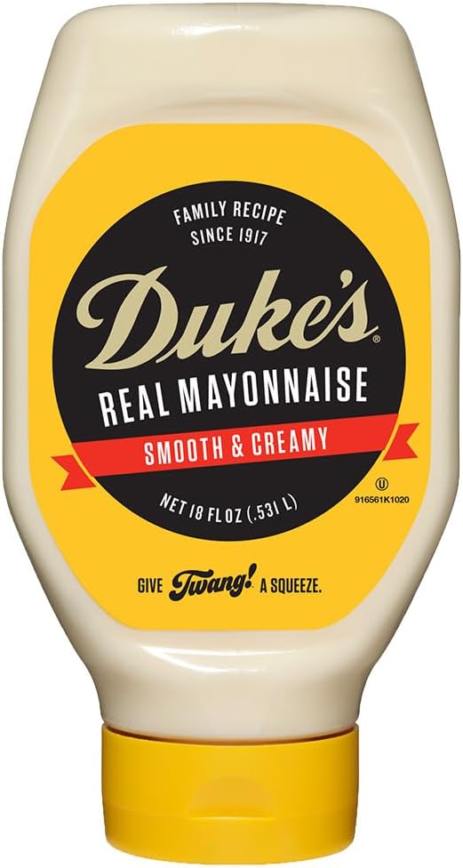 Duke’s Real Mayonnaise Squeeze Bottle - Original Smooth & Creamy Taste, 18 Ounce (Pack of 1)