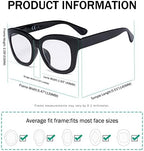 Eyekepper Oversized Reading Glasses - Retro Readers for Women Reading - Black Frame +1.00
