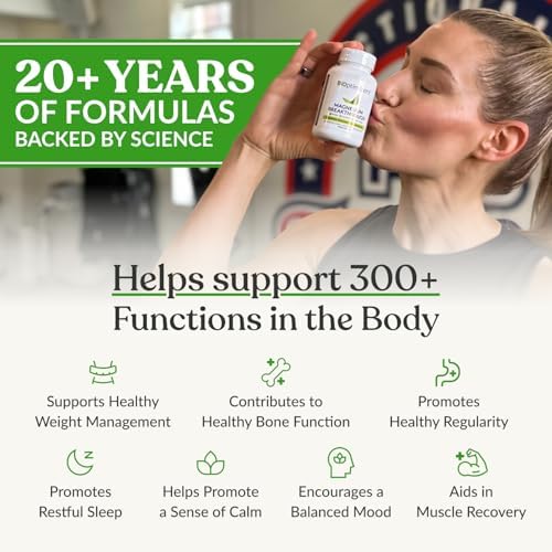 BIOptimizers Magnesium Breakthrough Supplement with 500mg - 7 Forms of Magnesium: Glycinate, Malate, Citrate, and More - Natural Support for Sleep and Cognitive Function -90 Capsules- Calming Vitamins