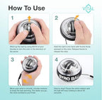 Vital Wrist Ball Exerciser Gyro Ball Hand Gyroscopic Wrist Strengthener & Forearm Trainer with Zinc Rotor Grip Strength Training, Wrist Exerciser & Arm Exercise Equipment Portable Fitness Accessory