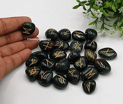 Amazing Gemstone Bloodstone Runes Crystal Runes Set of 25 Engraved Rune Stones with Runes Book PDF