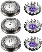 3Pcs HQ55 Replacement Shaver Heads for Philips Norelco HQ3 HQ4 HQ55 HQ56 HQ6 Electric Shavers Razor Blade Compatible with HQ300 HQ5625 HQ916 HS190 HQ6859 HQ6990