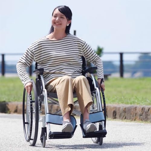 Aluminum Multifunctional Manual Wheelchair,Lightweight Foldable Transport Chair,Extra-Wide Bariatric Wheelchair,Portable Compact Travel Wheelchairs for Elderly