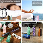 7PCS 2.2-2.6" Natural Crystals Tower Figurine Ornaments Polishing Rose Quartz Amethyst Stone Hexagonal Point Wand Obelisk Statue for Aquarium Decorative Rocks Gifts Home Decor(2.2inch/7pcs)