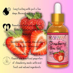 Yoni Oil Strawberry 30ml Body Massage Oil. Balance PH, Unisex Flavour, Smell, Freshen Skin, Hygiene, Scent, Taste & Moisturise *Organic Vegan*