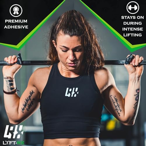 Weightlifting Hook Grip Tape w/Premium Adhesive for Olympic Weight Lift, Cross Fitness, Lifting, Stretch Athletic Finger Wrap, Protects Thumb Fingers Hand, Enhances Grip
