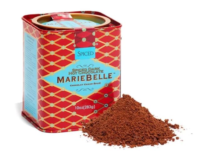 MarieBelle Spicy Hot Chocolate 10 oz Tin - Easy to Prepare Full-Flavored Traditional Crème de Chocolat European Style Hot Chocolate Beverage Mix