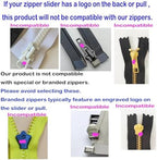 JOSDIOX Zipper Repair Kit #5 Zippers Pull 12 Pcs, Sliders, Top Stop & Bottom Replacement, Fix Zip On for Repairing Coats,Jackets with Metal, Plastic and Nylon Coil Teeth