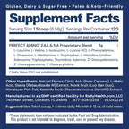 BodyHealth PerfectAmino Powder - BCAA and EAA Powder for Pre and Post Workout - Amino Acid Energy Drink for Men and Women to Support Lean Muscle and Recovery - Mixed Berry - 120 Servings