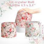 Hoolerry 6 Pcs Decorative Toilet Paper Roll Cover Fit regular Roll Within 4.3 x 5.1'' Reusable Felt Fabric Toilet Tissue Holder Tissue Paper Cover Wrap for women Bathroom Decor Hotel Gift(Rose)