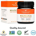 New Zealand Honey Co. Raw Manuka Honey UMF 10+ | MGO 263+, 8.8oz / 250g | Organic Medical Grade Manuka Honey for Daily Wellness, Skin Care & Dogs