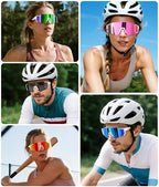 STORYCOAST Polarized Sports Sunglasses for Men Women,Driving Fishing Cycling Mountain Bike Sunglasses UV400 Protection