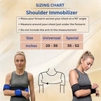 Wonder Care Shoulder Immobilizer Arm Sling Elastic Brace for Clavicle Collar Bone Dislocation Subluxation Shoulder stabilizer Compression Brace After Rotator Cuff Surgery(38"-52")