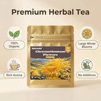 SipSerenity Golden Chrysanthemum Tea Whole Dried Premium Chrysanthemum Flowers, Sulfur-Free,Caffeine-Free Herbal Tea, Natural Blooming Floral Tea for Cup or Teapot,1.18oz (6 PCS)