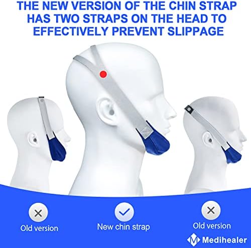 2 Packs Chin Straps for Users and Mouth Breathers - Anti Snoring Chin Strap for Men and Women,Chin Straps to Reduce Air Loss, Instant Mouth-Snoring Relief, Great Value Supplies by Medihealer.