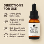 The Goodbye Company Organic Canker Sore Relief Serum, Vegan 15mL - Fast Natural Pain Healing, Gentle Mouth Ulcer Soothing with Clove, Cilantro & Lavender, Chemical-Free, Crafted in USA
