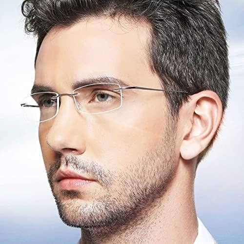 Full Lens Square Reading Glasses, Progressive Multifocus Presbyopia Glasses for Men, Photochromic Sunglasses +1.5 (Color : Black, Size : +2.0)