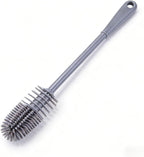 Long-Handle Silicone Bottle Brush – Flexible Deep Cleaning Tool for Cups & Narrow Necks-Grey