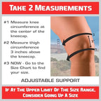 TechWare Pro Knee Brace Support - Knee Braces for Knee Pain. Relieves ACL, LCL, MCL, Meniscus Tear, Arthritis, Tendonitis Pain. Dual Stabilizers Non Slip Neoprene. Adjustable Bi-Directional Straps -5 Sizes