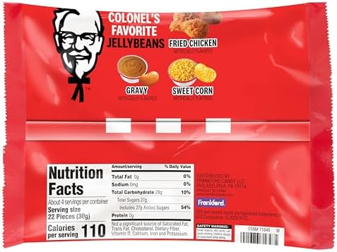 Frankford KFC Fried Chicken, Gravy, and Sweet Corn Flavored Gag Jelly Bean Candy Bag, Set of 3