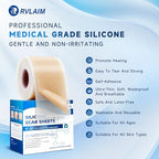 Silicone Scar Sheets, Silicone Scar Tape(1.8” x 157” Roll 4M), Silicone Scar Sheets for Surgical Scars, Keloid Bump Removal, Stretch Marks Removal, C-Section, Burn et