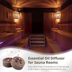 Aromatherapy Diffuser, Essential Oil Wooden 2 Pcs, Walnut, Small Round for Home, Yoga, Sauna, Spa, Offices, Cars
