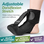 BraceAbility Plantar Fasciitis Relief Night Splint Sock - Soft Achilles Tendonitis Brace for Women and Men, Foot Drop, Planters Facetious Night Sling Boot for Sleeping and Stretching Support (M)