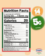 Kendel Instant Ginger Turmeric Tea – Unsweetened Real Ginger Powder Drink – Caffeine Free Wellness Beverage – Hot or Cold Mix – 14 Sachets