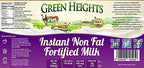 Instant Fortified Nonfat Milk Powder Jar 1.5 lbs - Proudly Made in America - Healthy Nourishing Essentials by Green Heights (Pack of 2)
