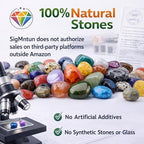 Polished Crazy Lace Agate Crystal Stone Set - 72 Pcs, 0.5" 10 oz Handpicked Natural Tumbled Gemstones Rocks, Pebbles for Reiki, Chakra, Healing, Home Decor