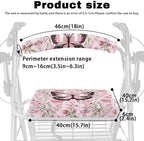 Walker Seat Cover Butterfly Pink Rollator Accessories Gifts for Seniors in Assisted Living Rollator Walker Accessories for Ladies Washable Dust Cover 2 Piece Anti Slip Seat Covers Set
