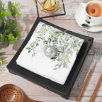 100Pcs Greenery Paper Napkins Watercolor Green Leaves Disposable Luncheon Napkin Spring Dessert Dinner Hand Napkin for Wedding Baby Shower Birthday Supplies