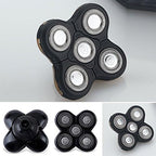 Men Electric Shavers Replacement Heads 5 in 1 Razor Replaceable Alternate Floating Washable Blade Trimmers Head(black)
