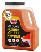Kashmiri Chili Powder 5 LB Bulk Jar - All Natural, Low Heat Chilli Powder (Deggi Mirch), Salt-Free, 100% Natural Authentic Indian Spice by Spicy World