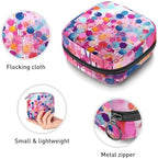 Sanitary Napkin Storage Bag,Period Bag,Watercolor Colorful Polka Dot,Sanitary Bags for Feminine Products