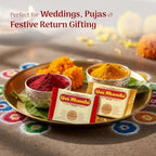 Pasupu Kumkuma Return Gift Packets | Set of 25 Haldi Kumkum Mini Packs | Premium Kumkum and Turmeric Powder Combo | Indian Thamboolam Set for Durga Puja | Thambulam Give Away Pooja Gifts