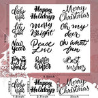 Chinco 24 Pcs Christmas Word Stickers for Crafts Christmas Vinyl Stickers Xmas Holiday Letter Decals for Ornament Ball Glass Jars Ball Bottle Wood Wall Decor
