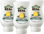 Piña Reàl Infused Exotics, Pineapple Puree Infused Syrup, 16.9 FL OZ Squeezable Bottle (Pack of 3)