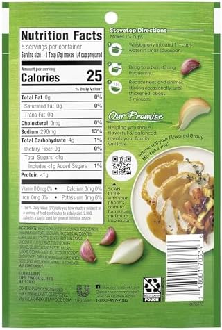 Knorr Turkey Gravy Mix Roasted Turkey For Delicious Easy Meals and Side Dishes Sauce and Gravy With No Artificial Flavors, No Added MSG 1.2 oz