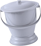 Generic Spittoon Urinal with Lid Portable Bedpan Potty Bucket Pot, Household Portable Toilet for Woman Children Home, Gray