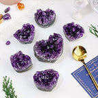 Meditation Home Natural Amethyst Heart Shaped Quartz Crystal Cluster Energy Healing Ornamental Specimens Creative Home Decoration Crafts (Size : 300g)