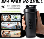 [ 2 Pack 600 ml / 20 OZ Shaker Cups for Protein Shakes, 2 x Whisk Ball | Protein Shaker Bottle for Protein Mixes | BPA Free, 100% Leak Proof, No Smell | Protein Shake Cup (D) White/Pink