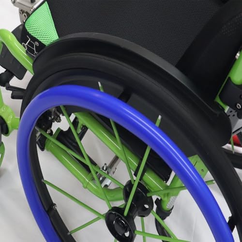1pair Wheelchair Push Rim Covers,Wheelchair Rim Cover,Silicon Wheelchair Wheel Covers (Blue)