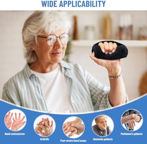 TYYIHUA Palm Protector Palm Grips Hand Contracture Cushions with Elastic Band & Finger Sepereter, for Stroke Hand, Arthritis Parkinson Dementia