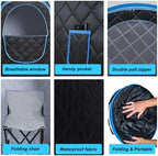 Foldable Portable Steam Sauna, Personal Sauna Tent for Home SPA with 1000w 2.2L Steamer, Folding Chair, Remote Control, Black