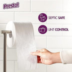 Amazon Brand - Presto! FSC Certified 319 Sheet Roll Toilet Paper, Ultra 3-Ply, Unscented, 6 Rolls (Pack of 4), 24 Mega Rolls = 96 Regular Rolls, 7656 Count