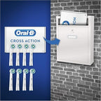 Oral-B CrossAction Toothbrush Heads Pack of 8 Replacement Refills for Electric Rechargeable Toothbrush, Mailbox Sized Pack