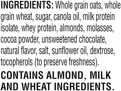 Quaker Protein Granola, Oats Chocolate, & Almonds, 18oz Boxes (2 Pack)