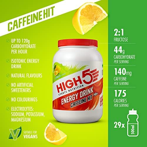 High 5 Unisex Adult Citrus Energy Drink With Caffeine - Multi-Colour, 1.4 kg