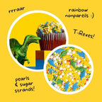 Supernatural Dinomite Natural Confetti Sprinkles, Dye-Free Dinosaur Sprinkles, No Artificial Dyes, Soy Free, Gluten Free, Vegan, 3oz